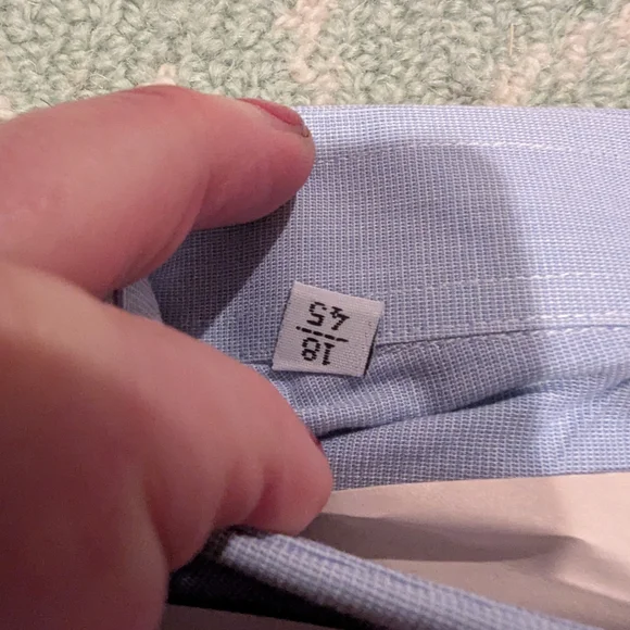 Men's Light Blue Dress Shirt - Picture 3 of 3